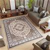 TAPISO Colorado Tappeto Pelo Corto Resistente Design Tradizionale Beige Motivo Floreale Orientale Ornamenti Bordo Chiaro Camera Salotto Soggiorno Sala Oeko-Tex 60 x 100 cm