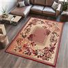 TAPISO Atlas Tappeto Salotto Moderno Pelo Corto Design Astratto Motivo Floreale Fiori Cornice Tonalità Beige Rosso Oeko-Tex Soggiorno Sala Camera Ufficio 60 x 100 cm