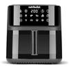 nutribullet Crisplite Vision NBA0811DG, Friggitrice ad Aria 8L, Controllo Digitale 80-200°, Senza PFAS, 8 Impostazioni Automatiche, Controllo Touch, Cestello Lavabile Lavastoviglie, 2000W, Nero Opaco
