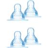 MAM Quadripack con 2 Tettarelle Misura 3 e 2 Tettarelle Misura X (Set da 4), Tettarella MAM piatta e simmetrica in morbido Silicone SkinSoft, Kit da 2 accessori neonato 4+ mesi per l'allattamento