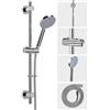 Croydex Presion Grande - Set doccia con aumento della pressione, cromato