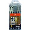 Alpen 23700015100 - Punte per tassello in cassetta/portafogli in plastica, 16-18-20-22-24 mm, 5 pezzi, colore: Grigio