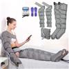 Generic Pressoterapia per Casa per gambe e addome, Massaggiatore Elettrico a Compressione d'Aria, 6 Camere D'aria Pressoterapia Linfodrenaggio Con Funzione Di Cronometraggio, Grigio