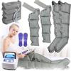 Generic Pressoterapia per Casa per gambe e addome, Massaggiatore Elettrico a Compressione d'Aria, 6 Camere D'aria Pressoterapia Linfodrenaggio Con Funzione Di Cronometraggio, Grigio