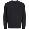 JACK & JONES Jjscript Bradley Sweat Crew Neck, Nero, L Uomo