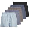 JACK & JONES Boxer da Uomo, Confezione da 5, Blu Chambray., S