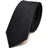 TigerTie - cravatta stretta di seta - nero grigio striato