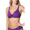 Goldenpoint Donna Costume da Bagno Tinta Unita - Parte Alta del Bikini - Triangolo Stringato con Ferretto e Senza Imbottitura con Coulisse Taglia 3B Colore Viola