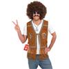 Fun Shack Gilet Hippie Frangiato anni 70 - Costume Carnevale Uomo