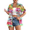 hohololo Hawaii, camicia da donna hawaiana, a maniche corte, taglie S-XXL, Multicolore2, M