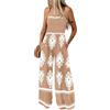 Generico Salopette Jeans Donna Completi Eleganti da Cerimonia Bianca Estivo Tute Estive Elegante Tuta Pantaloni Eleganti Estive Sportiva Estiva Body Elegante Donna Cerimonia Cachi M
