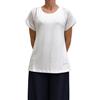 Carla Ferroni T-Shirt con Pizzo San Gallo Art. 21988 (IT, Testo, XL, Regular, Regular, Bianco)