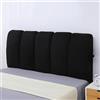 ZCXRYFL Cuscini da Lettura Per Letto Matrimoniale/Singolo Imbottita Copri Testata Letto Velluto Pelle/Legno/Ferro Letto Schienale Cuscino Copertura Testiera Letto Protezione Antipolvere Fodera(80x50cm,Black)