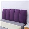ZCXRYFL Cuscini da Lettura Per Letto Matrimoniale/Singolo Imbottita Copri Testata Letto Velluto Pelle/Legno/Ferro Letto Schienale Cuscino Copertura Testiera Letto Protezione Antipolvere Fodera(80x50cm,Purple1