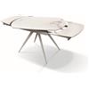 Montefioredesign Tavolo vetro ceramica marmo calacatta allungabile