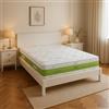 Ginflex Materasso Matrimoniale Waterfoam 160x200 H25 Tessuto Aloe Vera | Antiacaro - Anallergico - Antibatterico | 100% Made in Italy (Altezza: 25cm, 160x200)