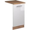 Vicco Pannello frontale della lavastoviglie Fame-Line, Bianco lucido, 45 cm, PL Rovere