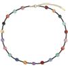 GAVU Collana da Donna con Perline Quadrate di Pietre Naturali Colorate e Piccole Perline di Cristalli di Spinello Nero, Collana Satellite da Donna con Cristalli Colorati