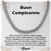 Bramart Collana Uomo Compleanno Idee Regali per lui Festa Evento speciale - Idea Regalo Età Natale Anniversario - Cofanetto con DEDICA incluso