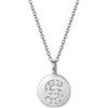 AGVANA Collana con lettera da donna in argento sterling 925 Iniziali Collana con nome alfabeto Collana cz Collana con pendente a moneta da donna Lettera S Lunghezza catena: 40 + 5 cm