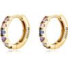 MARLION JEWELS Orecchini cerchio da donna in argento 925 con zirconi colorati. Set Orecchini da donna cerchio con finitura in argento sterling o oro 18 carati ideali per regalo... Gioielli donna
