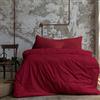Komfortec Biancheria da letto premium super soft 3 pezzi copripiumino 155x220 cm + 2 federe 40x80 cm, 100% microfibra spazzolata, rosso