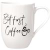 Villeroy & Boch - Statement bicchiere con manico But first Coffee 11,5x8x10,5cm, tazza di porcellana bianca, 280ml