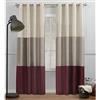 Exclusive Home Curtains Chateau - Tenda con occhielli in seta sintetica, a righe, 137 x 213 cm, colore: bordeaux