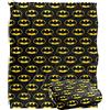 LOGOVISION Batman Classic Bat Shield Logo Pattern Coperta super morbida al tatto setoso - 152 x 127 cm