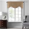 Elrene Home Fashions Colette - Mantovana per finestra smerlata in finta seta, 127 x 53 cm, mantovana smerlata, colore: oro
