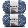 Bernat Blanket BB - Filato 100% poliestere da 200 m/300 g, colore: blu (Cozy Blue), confezione da 2