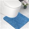 wyewye Tappetino da bagno in microfibra, 2 cm, super spesso, super assorbente, 50 x 50 cm, a forma di U, colore: blu