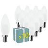 Superia Milano Superia Lampadine a filamento LED OLIVA OPALE OVERCLASSIC 5W Equivalenti a 40W, 550LM, LUCE CALDA, Attacco E14, Stile Vintage Retrò, Non Dimmerabile, Pacco da 10