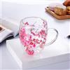 Xfeyaqlo Bicchieri Caffe 350ml, Vetro Bicchierini Caffè, Tazzine Doppio Cappuccino, Tazza Fiori Secchi, Aspetto Gradevole - E