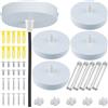 Svitzoot Set di 5 Rosone per lampadario da soffitto, 100 X 18mm Rosone da soffitto che nasconde il filo, lampada a baldacchino, per soggiorno, corridoio, lampadario da cucina [Classe energetica G]