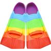 Bcuuozeeing Pinne da nuoto per bambini, pinne corte per bambini, 100% silicone, pinne corte per nuoto, allenamento in acque libere, snorkeling, immersioni per ragazzi e ragazze, principianti, XXS (27-29)