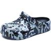Milazzo Zoccoli da giardino mimetici da ragazzo: comodi sandali da spiaggia slip-on per bambini piccoli e grandi, mimetico nero, 33/34 EU