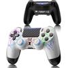RUIZHI Controller LED Design a Forma di Fulmine, Controller Wireless per Playstation 4 compatibile con PS4/Pro/Slim/PC, con Batteria da 1000 nAh, Cavo USB-C, 1 Pezzo, Bianco