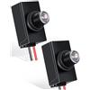 Pylorixz Sensore di Luce In Plastica Nera A 2 Pezzi con Sensore Crepuscolare per Illuminazione Esterna 120-277V Interruttore Fotoelettrico