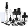 Moulinex Infinyforce Pro Frullatore a Immersione, 1200 W, Lame Resistenti, 5 Funzioni, 3 Accessori con Robot Multifunzione, Mixer a Immersione con Controllo Velocità, Lavabile in Lavastoviglie,DD95JD