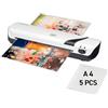 GBC Inspire+ Plastificatrice A4 con Tempo di Riscaldamento di 4 Minuti e Leva di Rilascio Anti-Inceppamento, Include una Confezione da 5 Pouch, Plastificazione a Caldo e a Freddo - Bianco (4410031)
