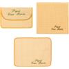 ARTEA DI ALICE Set Colazione per Asilo 3 pezzi in Cotone Personalizzati: Tovaglietta Americana, Tovagliolo e Busta Porta Tovagliolo, Made in Italy, Fantasia Colorata (Giallo)