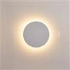 AWSAD Applique da Parete Interno Classico Comodino Rotondo LED Camera Letto Soggiorno Moderno Bianco Nero Giallo 9W/12w/15w Bianco Caldo (Color : White, Size : 20cm9w)