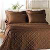 Caleffi PRESTIGIOSO ED Elegante TRAPUNTINO COPRILETTO Trapuntato in Raso di Cotone Letto Matrimoniale Vari Colori (Caffé)