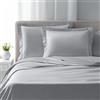domus&trend - Completo Letto Matrimoniale KingSize con Lenzuola Matrimoniali Cotone Percalle 270x300 + 1 Lenzuolo con Angoli Coprimaterasso Sotto 200x200x30 + 2 Federe Cuscino Letto 50x80 (Grigio)