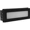 Dopastore Lampada da Parete Segnapasso da Incasso LED 6W Design Rettangolare con Interno Piatto Tecnologia CCT Integrata per Esterni IP65 (Nero)
