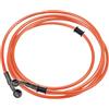 MOCNT 120cm Tubo Olio Freno Moto 28 Gradi Tubo Freno Olio Idraulico Frizione Motocross Tubo Flessibile Olio Freno Idraulico Rinforzato Intrecciato in Acciaio Cavo Arancione