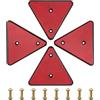 SPARKMOTO 4 pezzi Catarifrangenti Triangolo Rimorchio,Catarifrangente Triangolare Posteriore Rosso,Omologazione ECE R3 Classe IIIA catarifrangenti triangolari,Riflettore Triangolo Posteriore Rosso