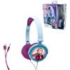LEXIBOOK HP010FZ - Cuffie Stereo Bambini Disney Frozen, Design Anna/Elsa, Potenza Sonora Limitata, Archetto Regolabile, Pieghevoli, Blu/Blu Chiaro