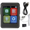 Jectse Lettore MP3 con Bluetooth, Lettore MP3 Mp4 Full Touch Screen da 1,8 Pollici con Radio FM, E-book, Lettore Musicale Digitale con Riduzione del Rumore Lettore Musicale MP3 (Nero)